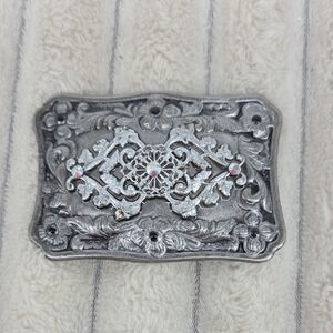 Artistic Silver Belt Buckle